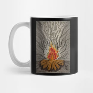 Sparks from a campfire Mug